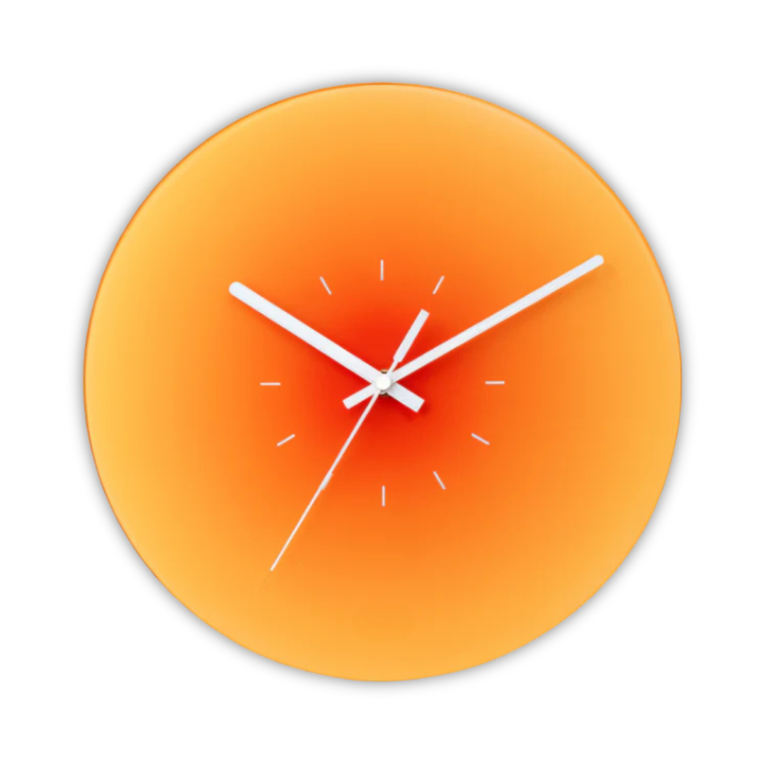 Orologio da Parete in Vetro Sunset | Design Moderno Sfumato
