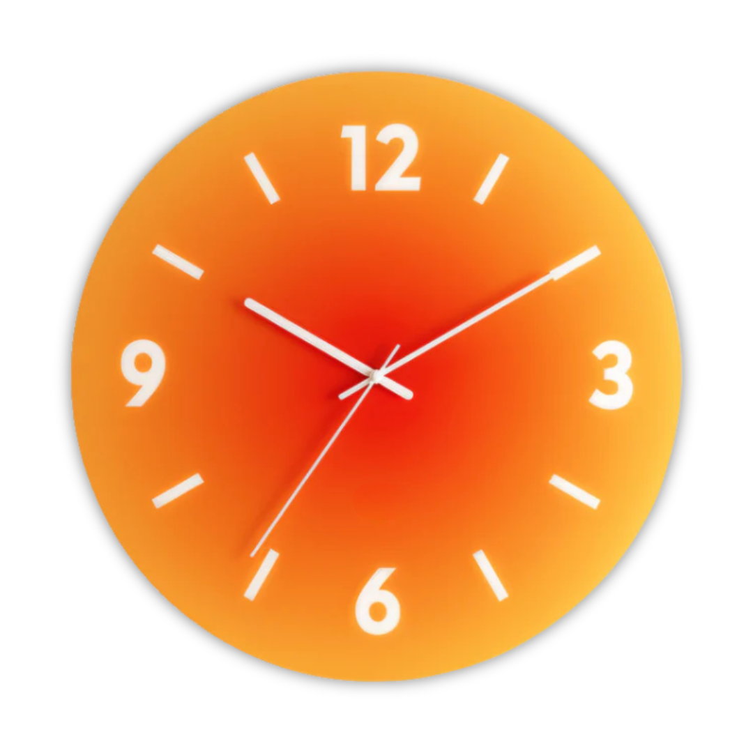 Orologio da Parete in Vetro Sunset | Design Moderno Sfumato