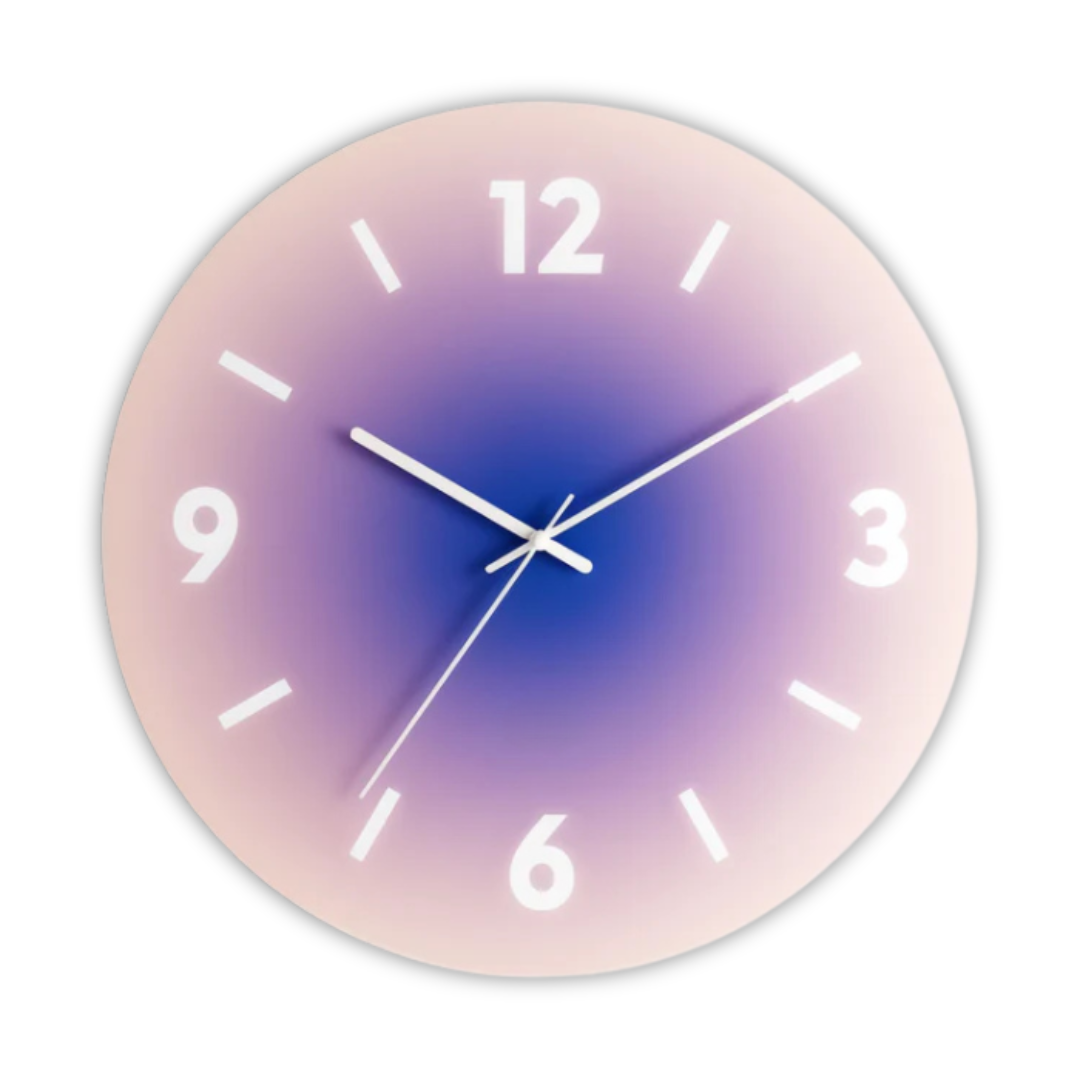 Orologio da Parete in Vetro Sunset | Design Moderno Sfumato