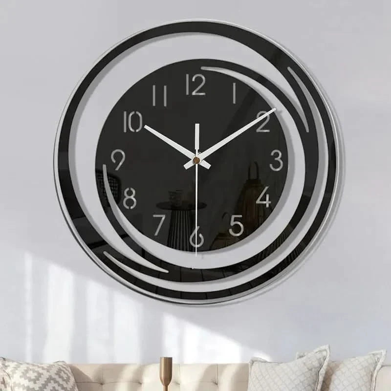 Orologio da Parete Nero in Acrilico – Design Moderno Scandinavo
