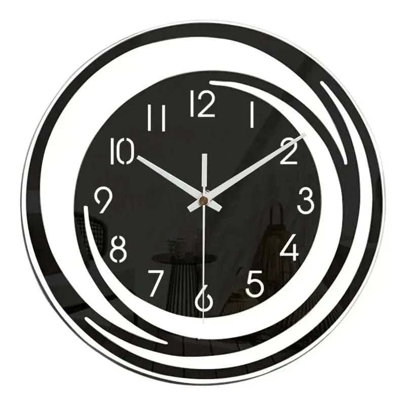 Orologio da Parete Nero in Acrilico – Design Moderno Scandinavo
