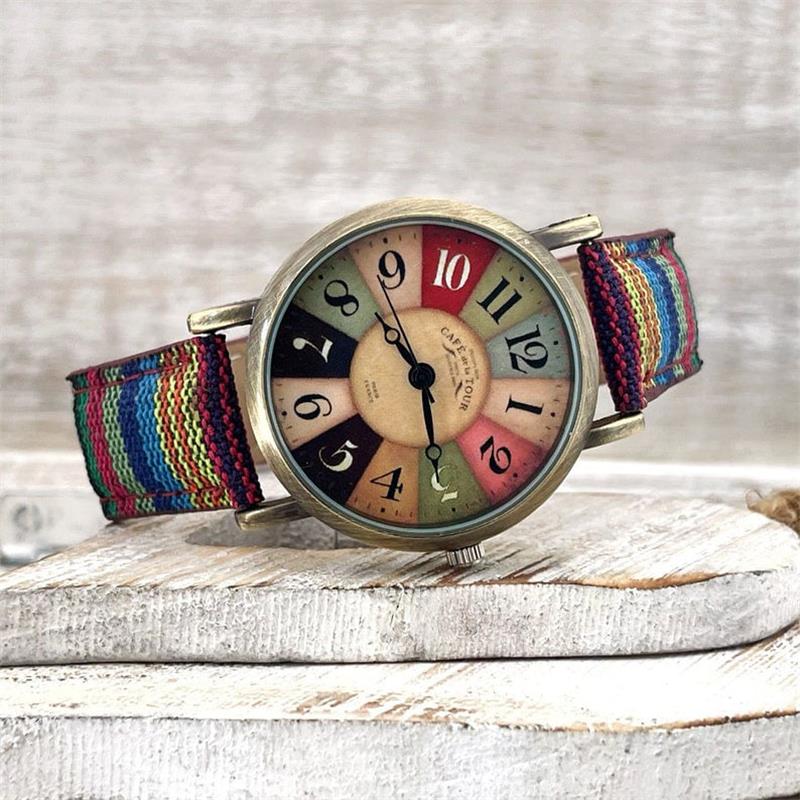 Orologio da polso con motivo arcobaleno colorato