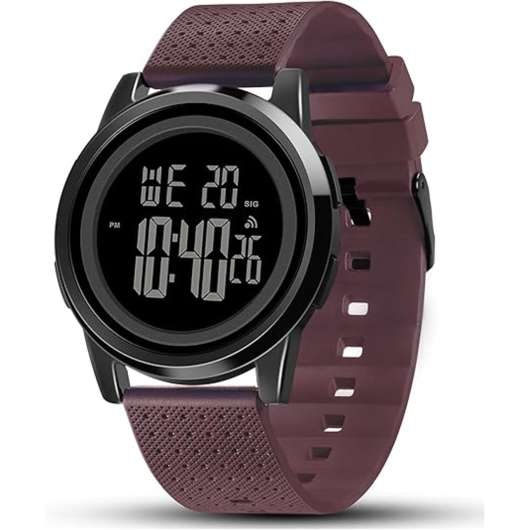Orologio da polso digitale sportivo ultra sottile e impermeabile
