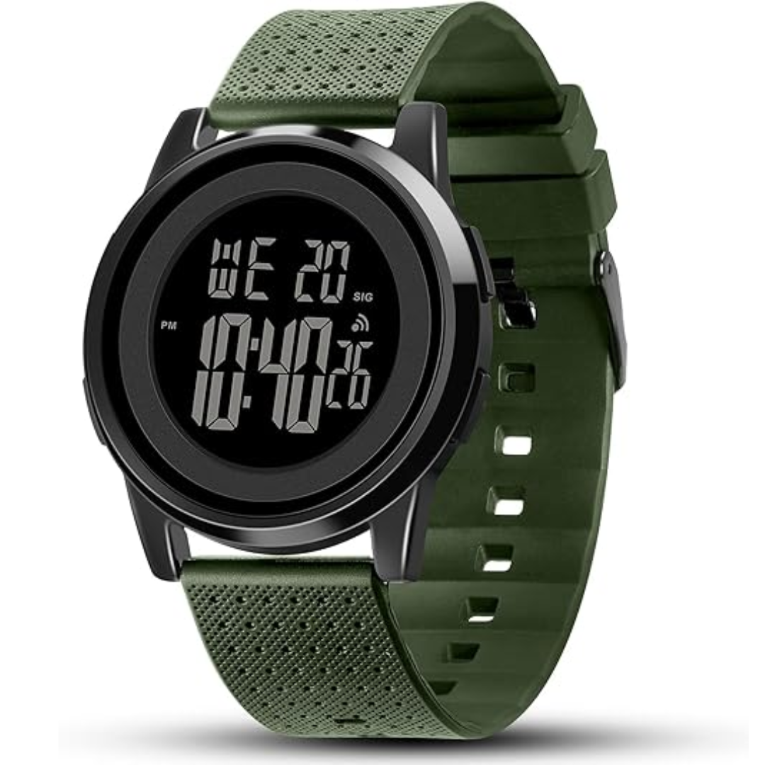 Orologio da polso digitale sportivo ultra sottile e impermeabile