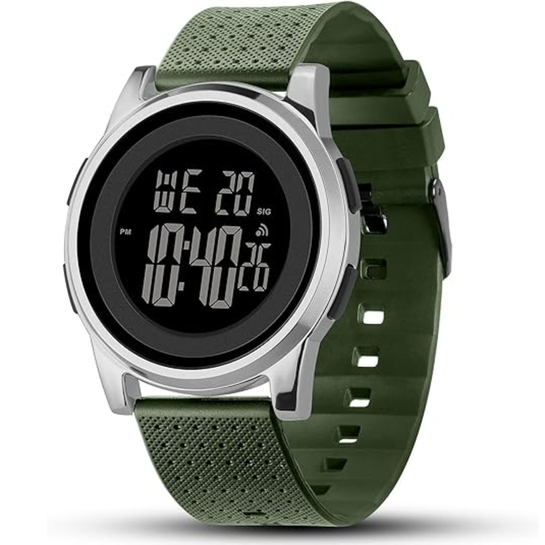 Orologio da polso digitale sportivo ultra sottile e impermeabile