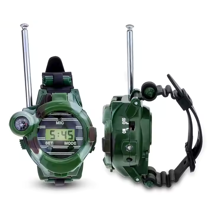 Orologio da sopravvivenza walkie-talkie 7 in 1 mimetico per bambini