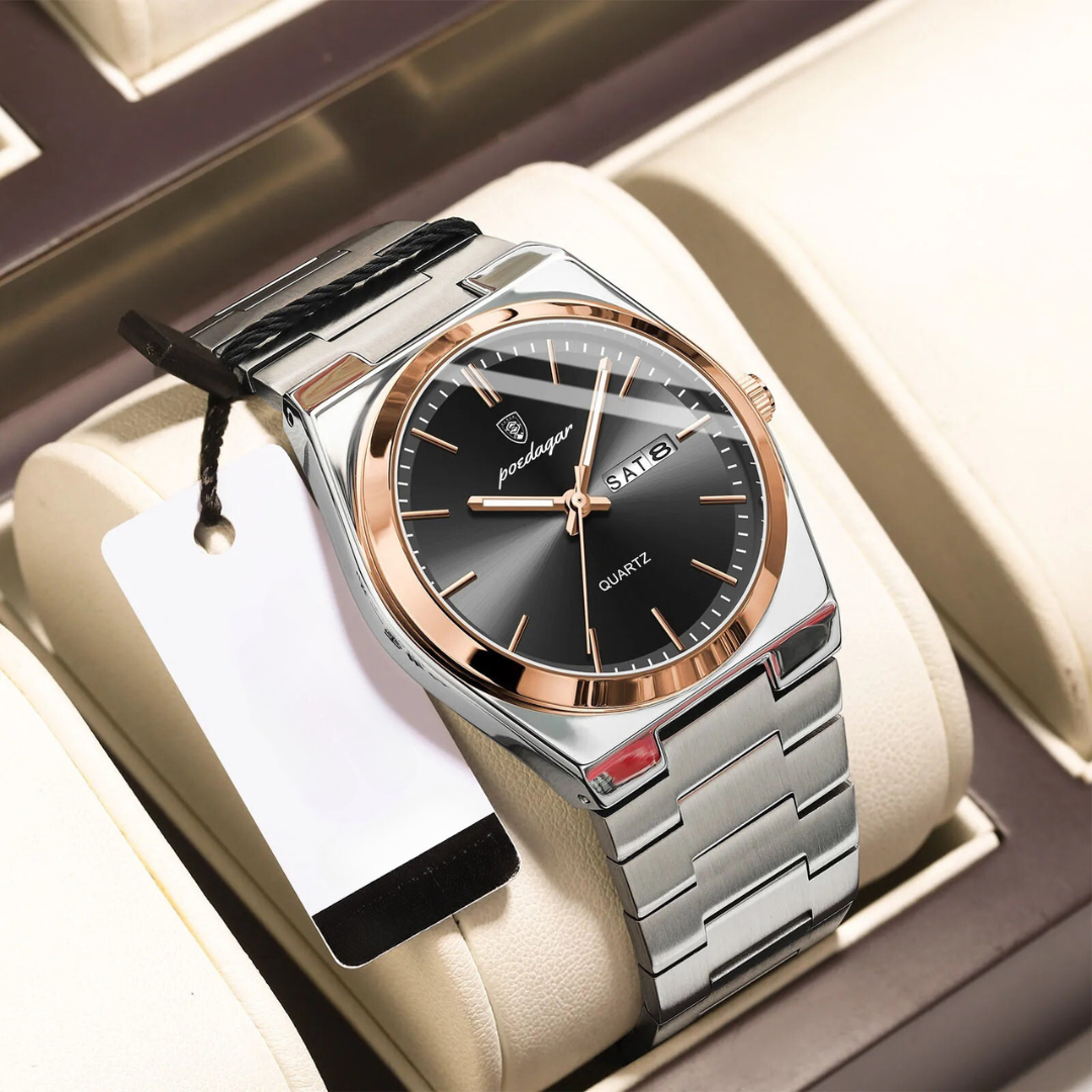 Orologio da Uomo Impermeabile in Acciaio Inox | Lussuoso e Resistente
