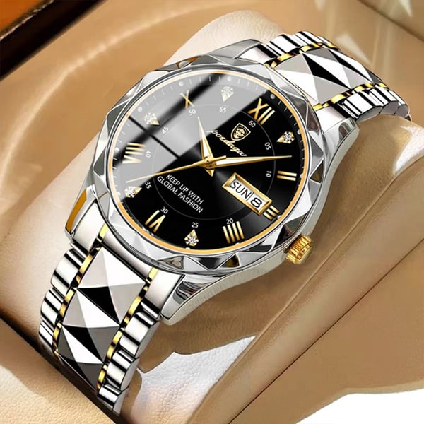 Orologio da uomo resistente all'acqua con lancette luminose