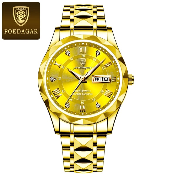 Orologio da uomo resistente all'acqua con lancette luminose