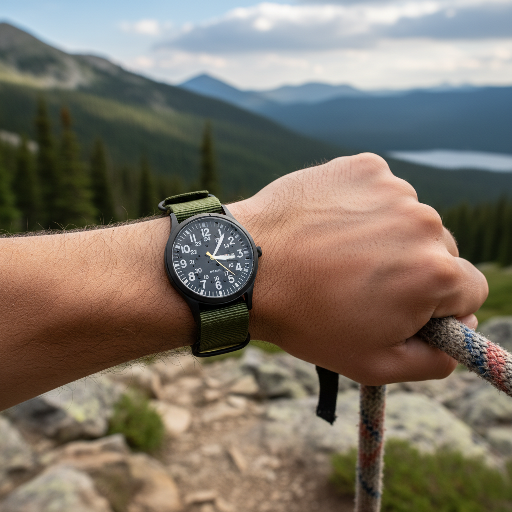 Orologio outdoor da uomo impermeabile e antigraffio – cassa resistente in acciaio inox e cinturino in nylon
