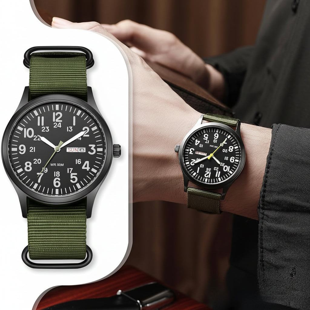 Orologio outdoor da uomo impermeabile e antigraffio – cassa resistente in acciaio inox e cinturino in nylon