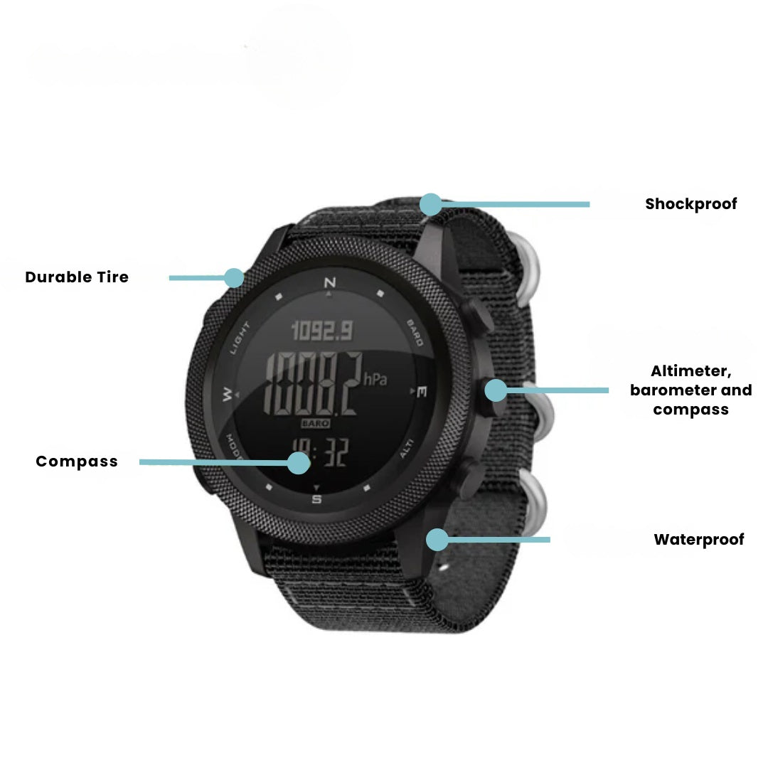Orologio Sportivo da Esterno – Impermeabile 50M con Barometro, Altimetro e Bussola