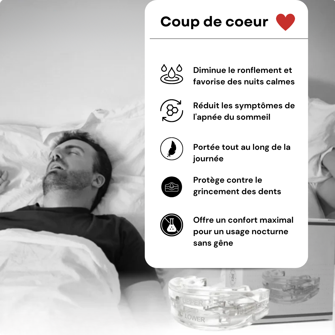 Ortesi antirussamento premium: bite per il sonno confortevole