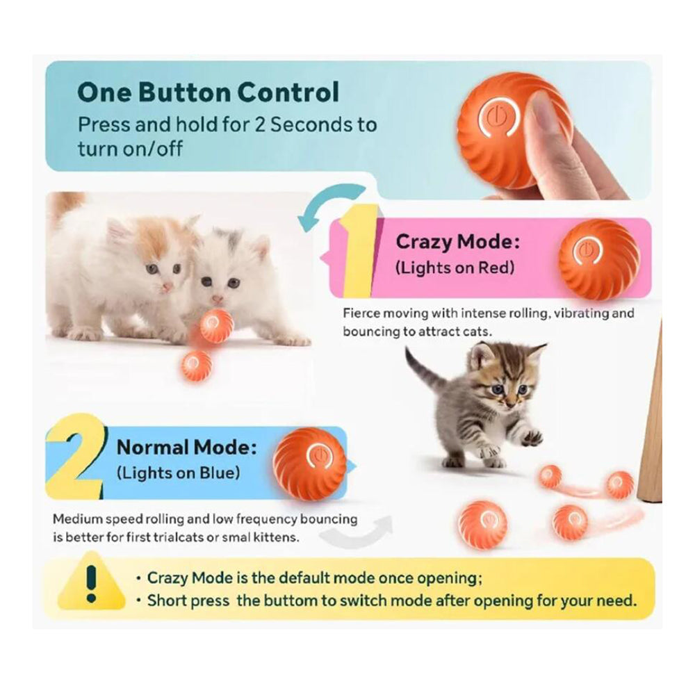 Palla interattiva automatica per cani e gatti