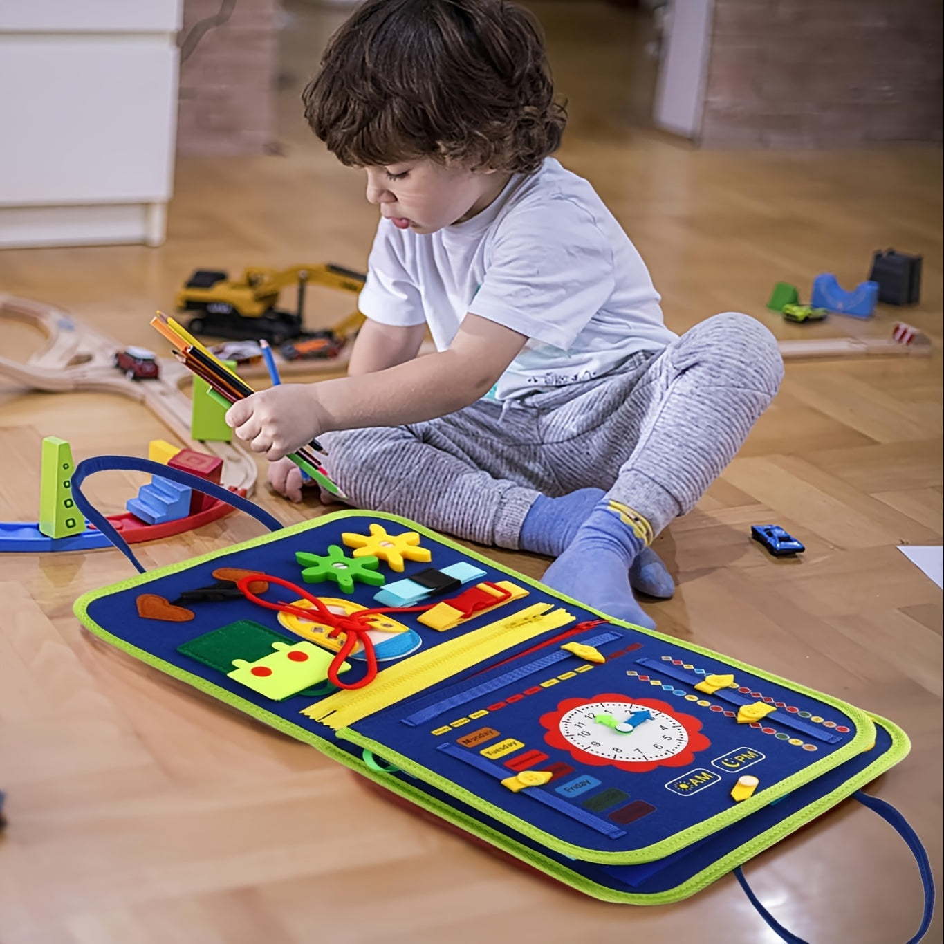 Pannello Sensoriale Educativo 25 in 1 per Bambini Piccoli