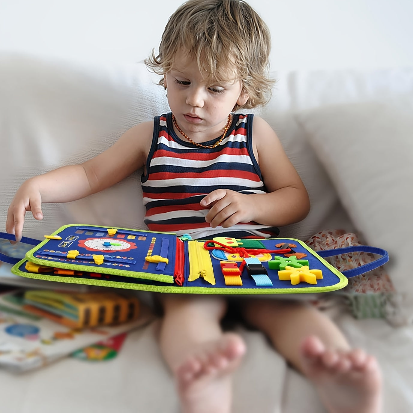 Pannello Sensoriale Educativo 25 in 1 per Bambini Piccoli