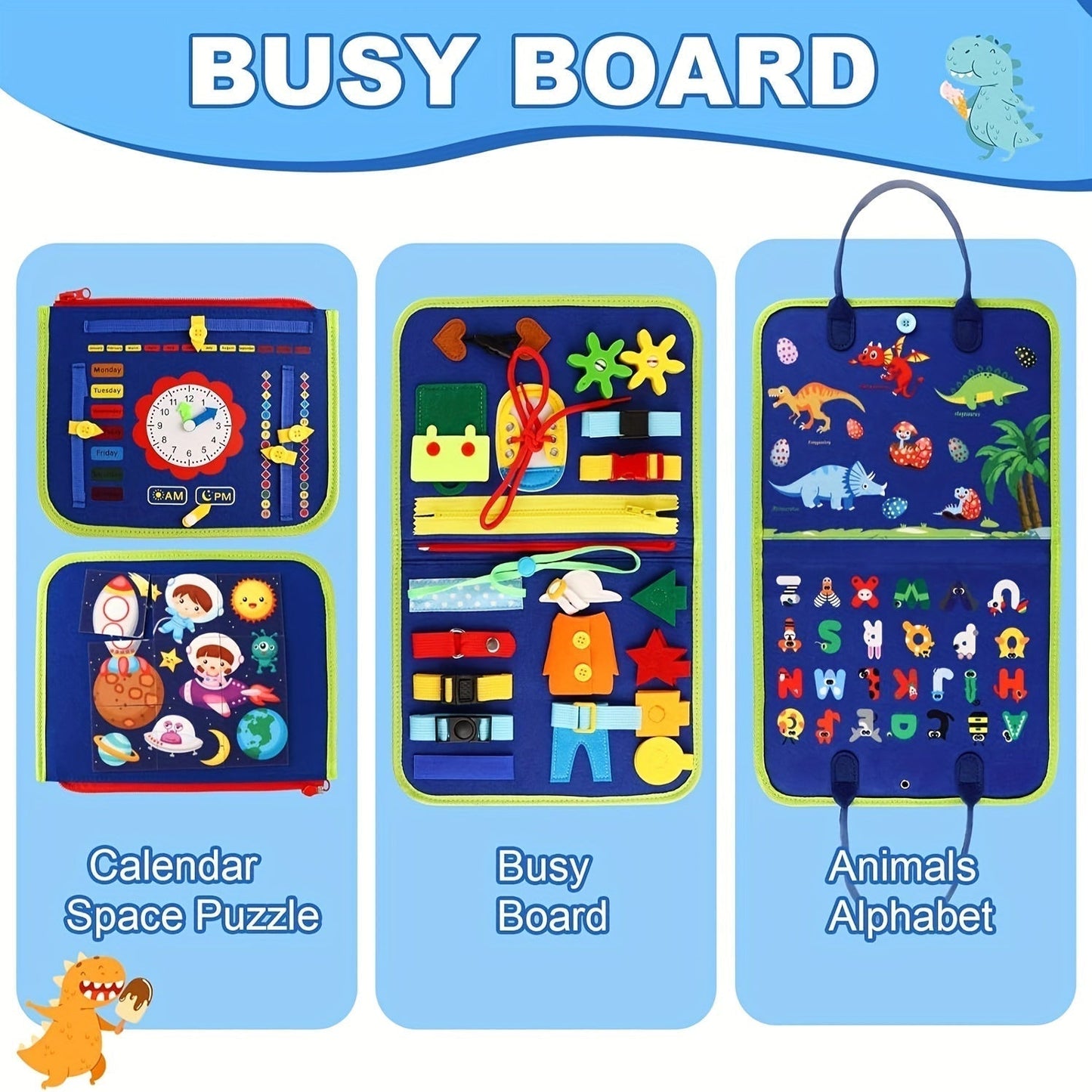 Pannello Sensoriale Educativo 25 in 1 per Bambini Piccoli
