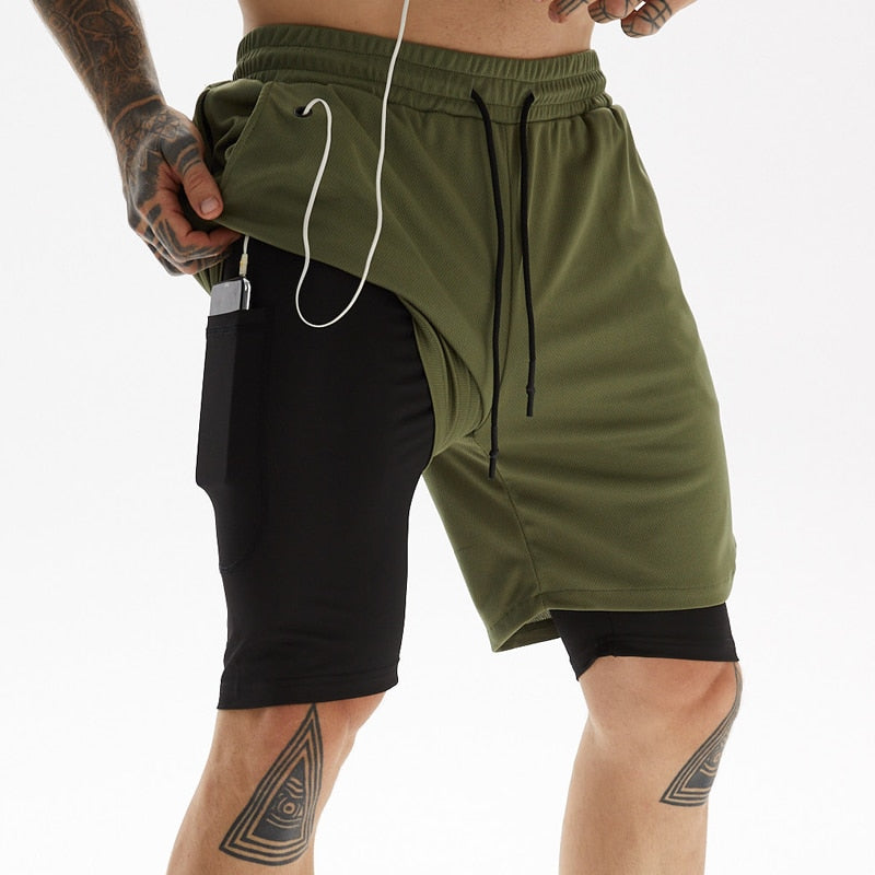 Pantaloncini da Corsa X-Fit | Con Tasca Porta Smartphone e Passante per Maglietta