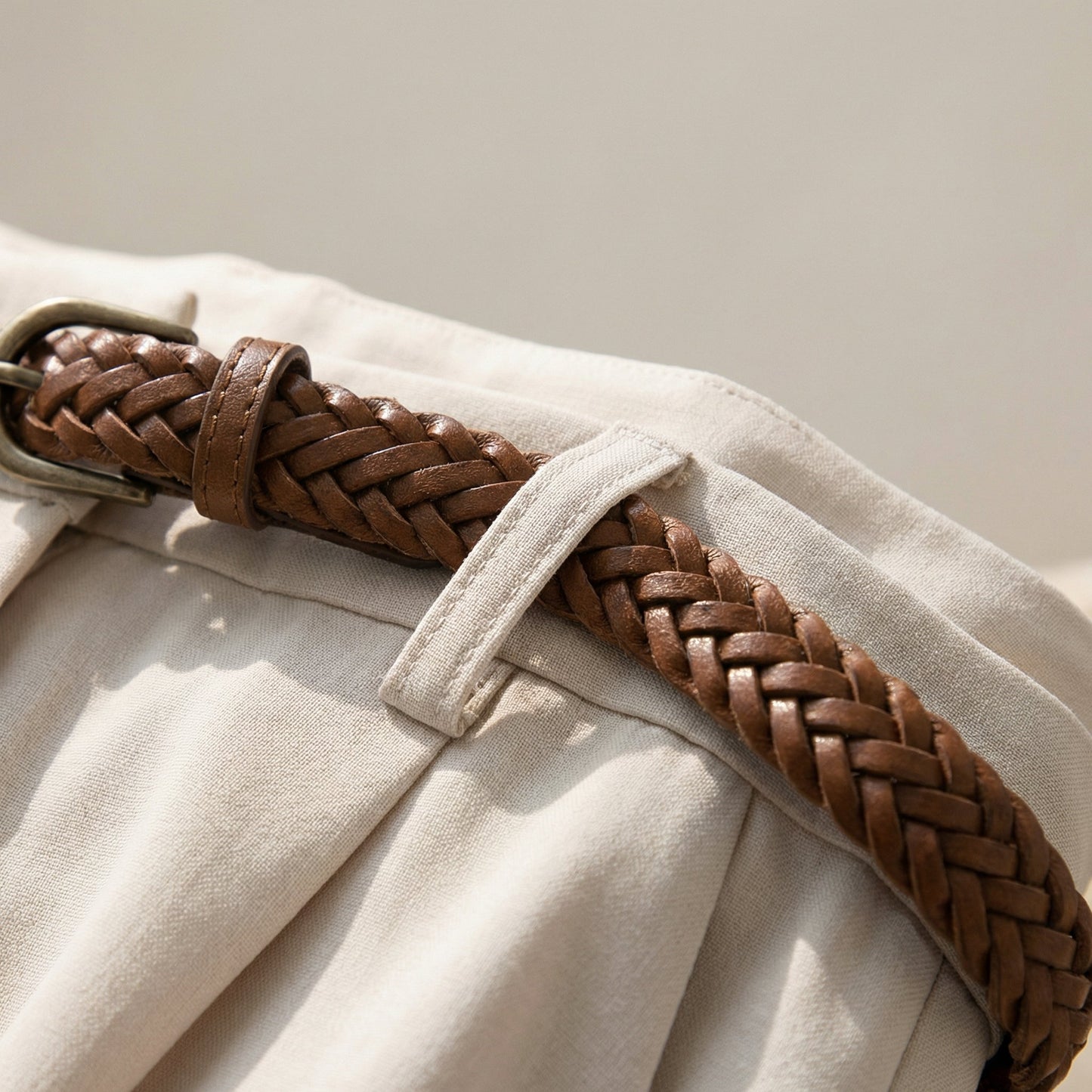 Pantaloni a gamba larga a vita alta