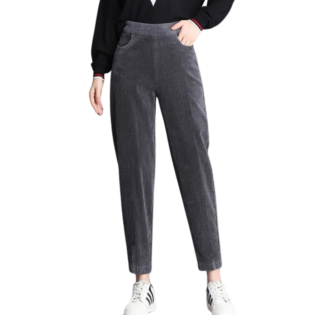 Pantaloni Caldi da Donna in Velluto a Coste