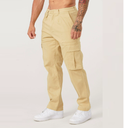 Pantaloni cargo da uomo casual a gamba dritta