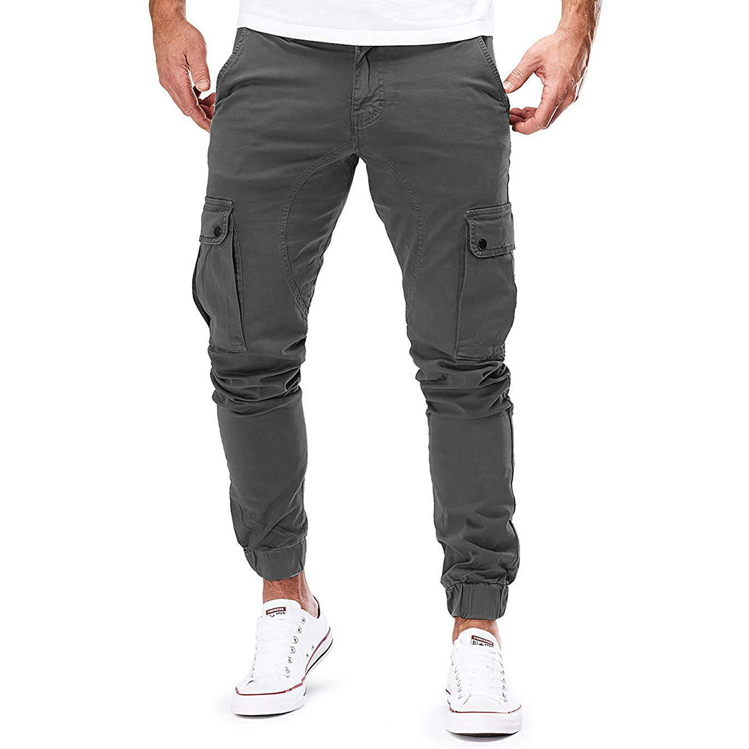Pantaloni cargo da uomo robusti da esterno con tasche multiple