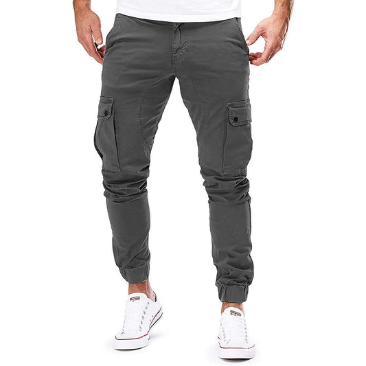 Pantaloni cargo da uomo robusti da esterno con tasche multiple