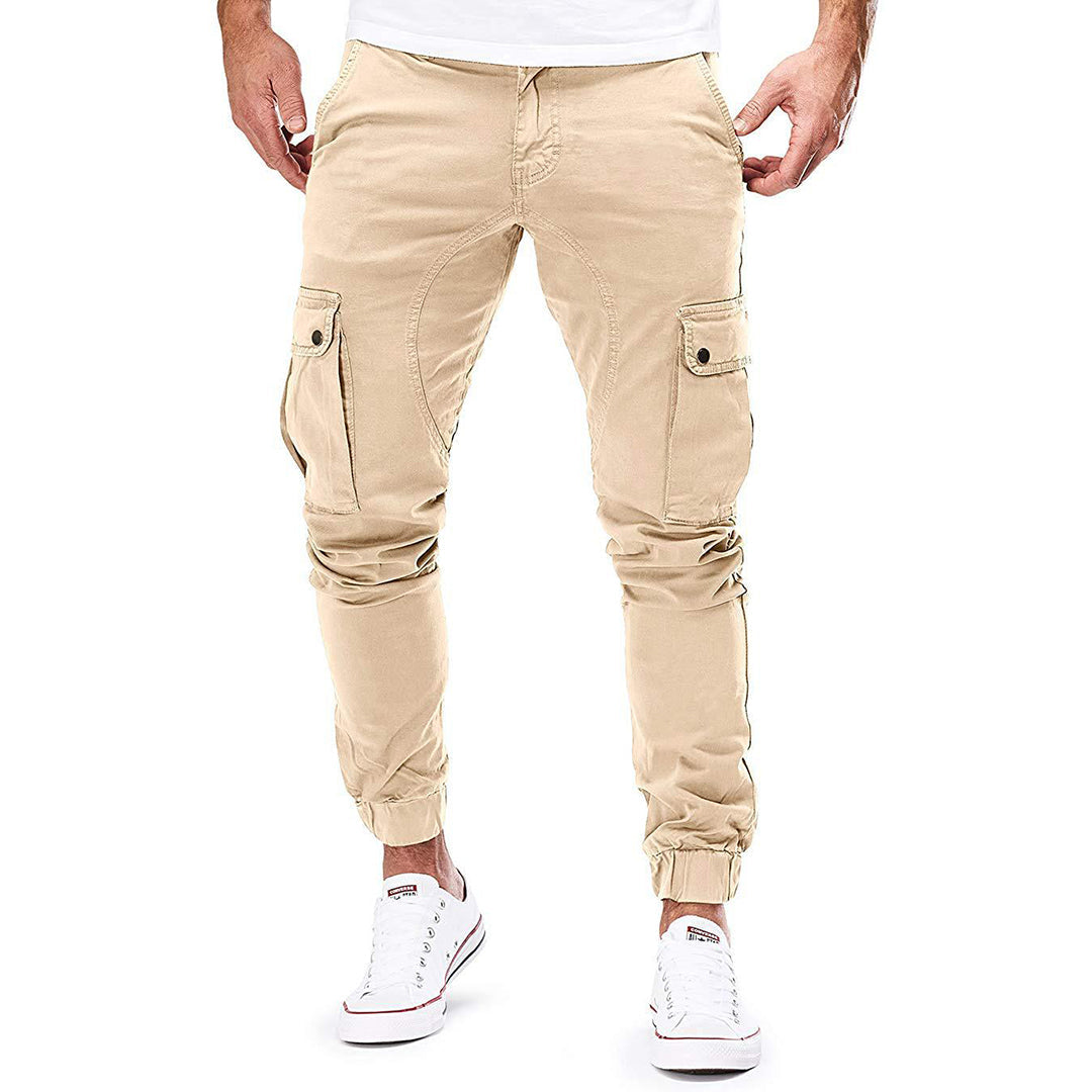 Pantaloni cargo da uomo robusti da esterno con tasche multiple