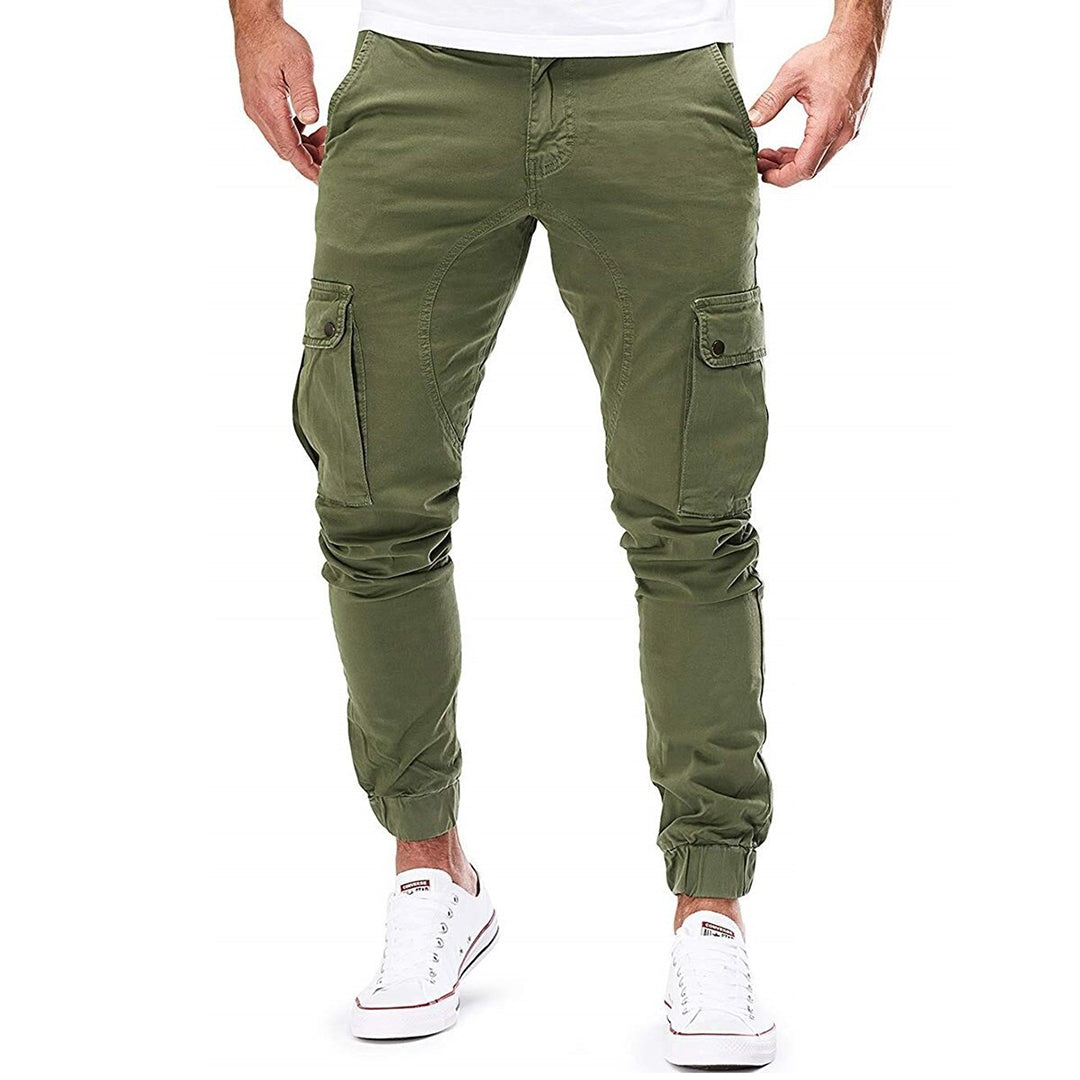 Pantaloni cargo da uomo robusti da esterno con tasche multiple