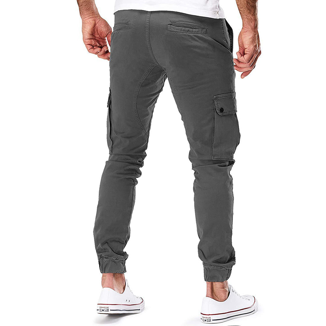 Pantaloni cargo da uomo robusti da esterno con tasche multiple