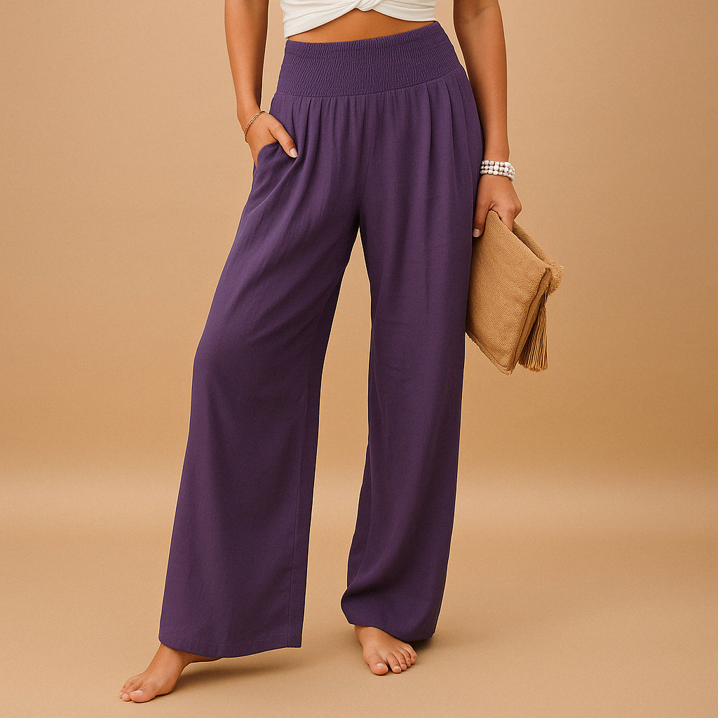 Pantaloni casual a gamba Larga