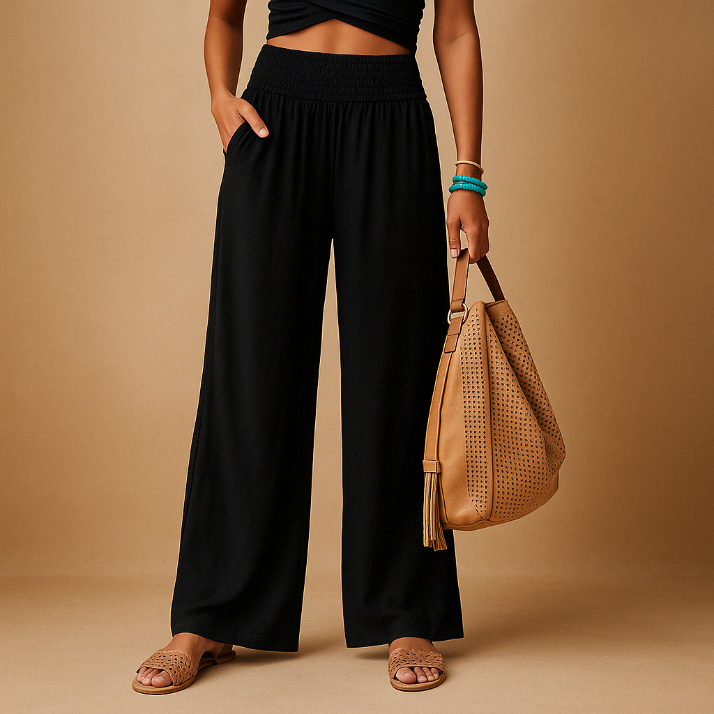 Pantaloni casual a gamba Larga