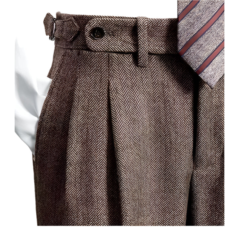 Pantaloni casual da uomo in stile vintage