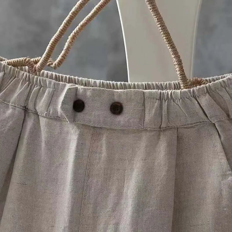 Pantaloni classici in lino con vita elasticizzata, comodi e versatili
