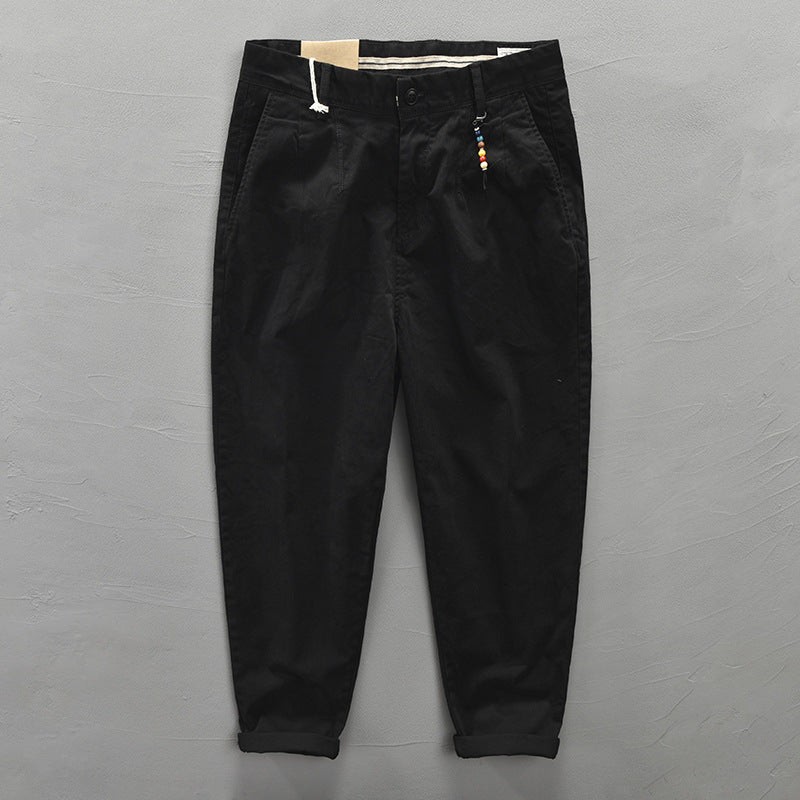 Pantaloni Corti da Uomo con Pince e Fondo Stretto