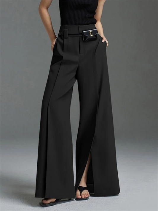 Pantaloni da donna a vita alta e gamba larga