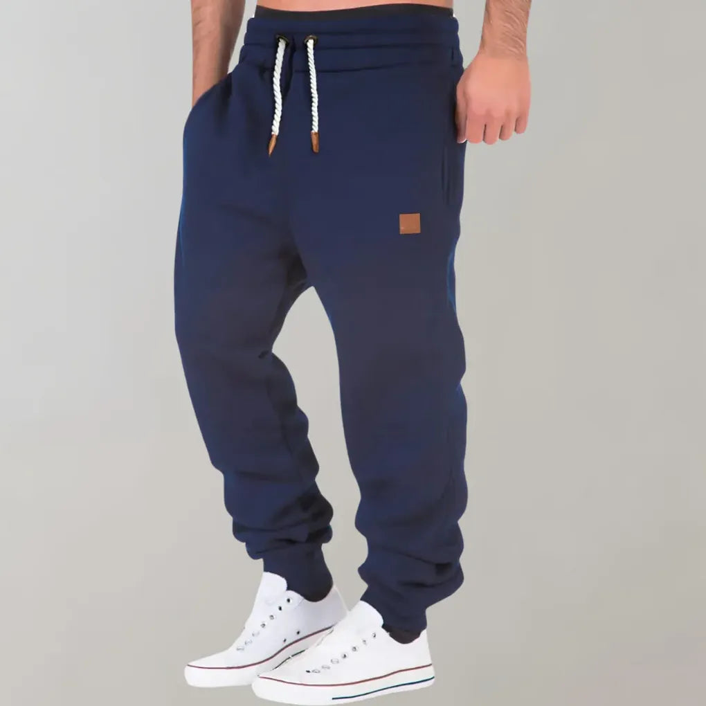 Pantaloni da tuta da uomo in misto cotone – vestibilità casual quotidiana