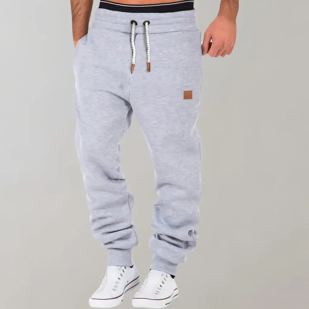 Pantaloni da tuta da uomo in misto cotone – vestibilità casual quotidiana