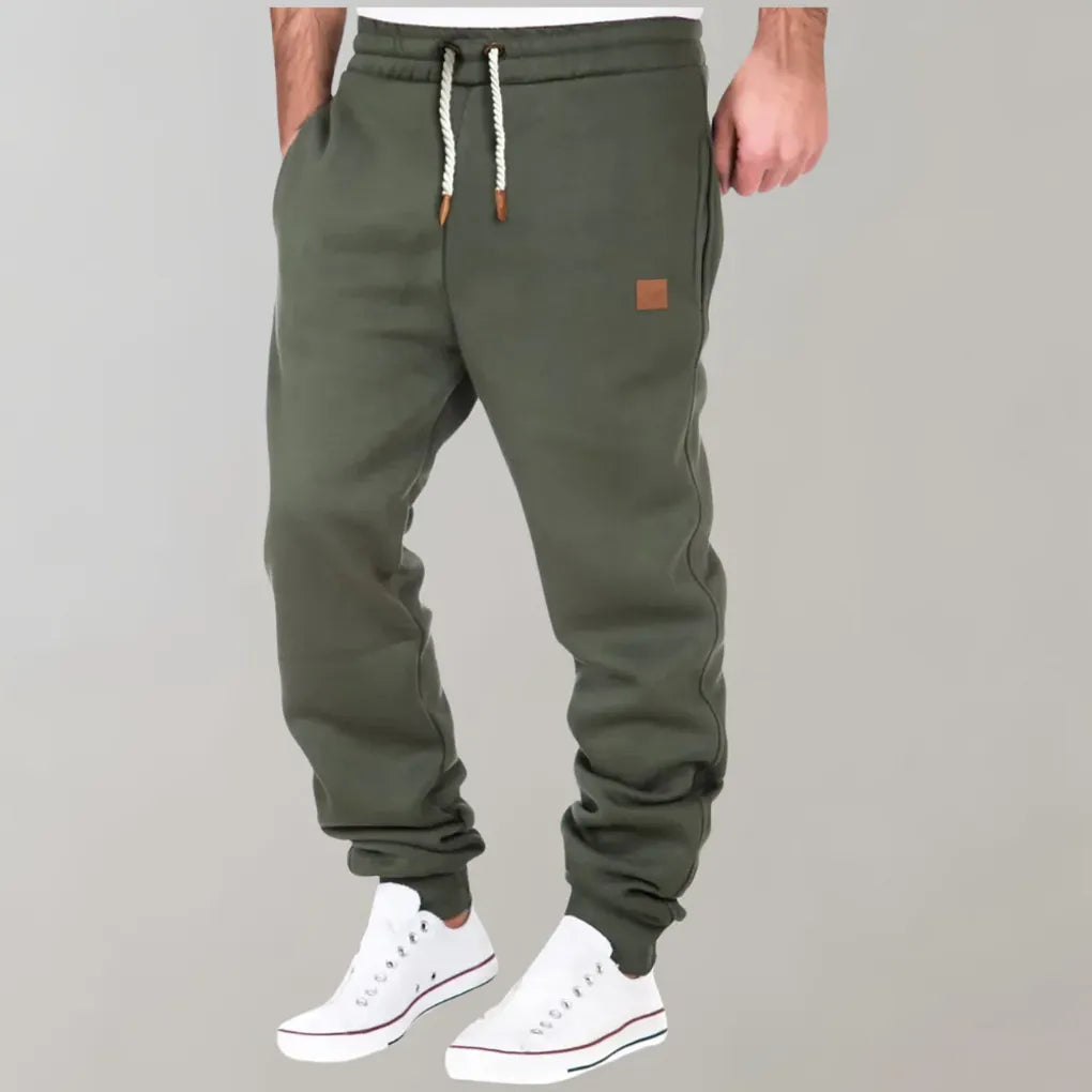 Pantaloni da tuta da uomo in misto cotone – vestibilità casual quotidiana