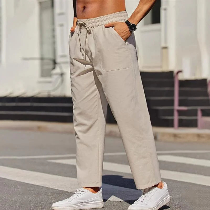 Pantaloni da uomo con coulisse e vestibilità morbida