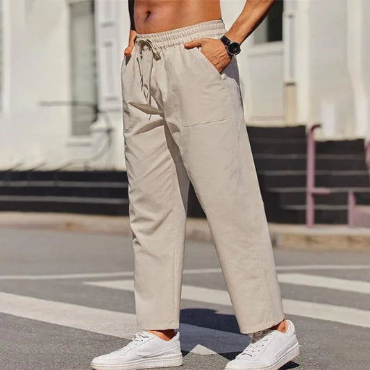 Pantaloni da uomo con coulisse e vestibilità morbida
