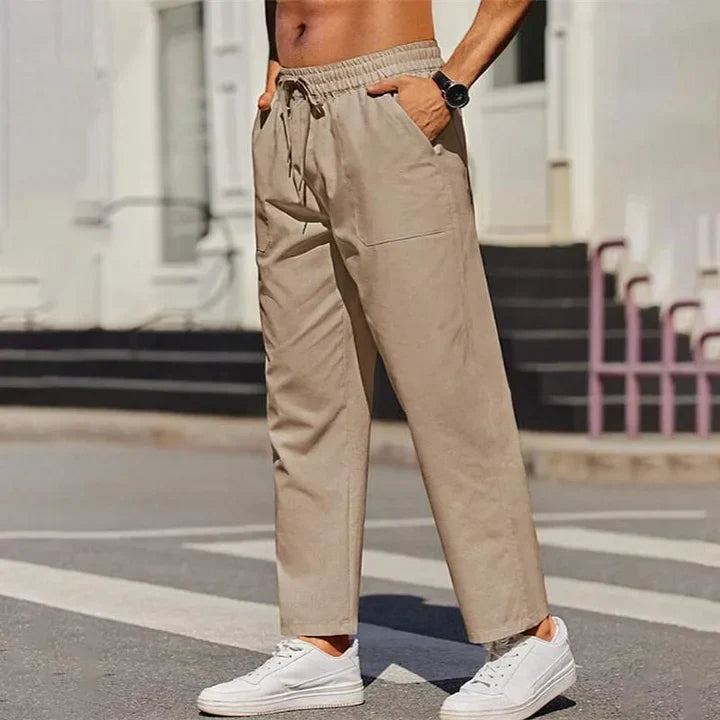 Pantaloni da uomo con coulisse e vestibilità morbida