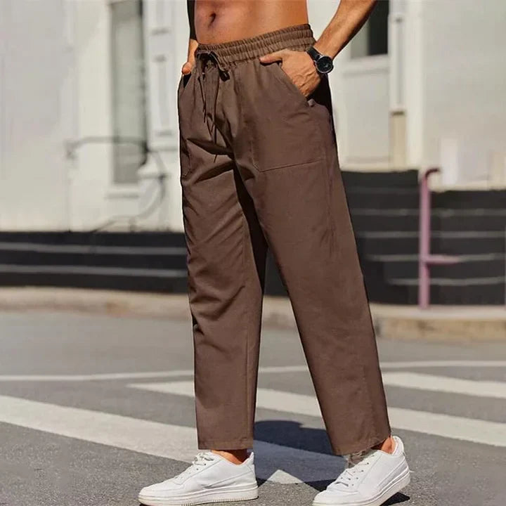 Pantaloni da uomo con coulisse e vestibilità morbida