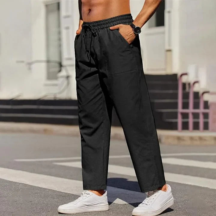 Pantaloni da uomo con coulisse e vestibilità morbida