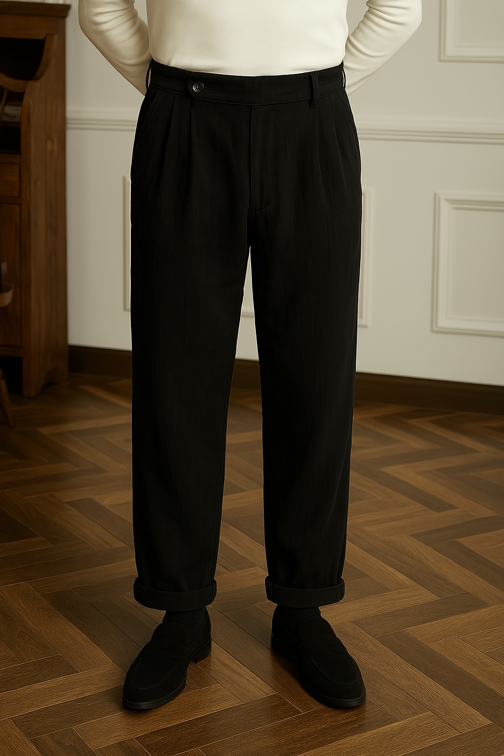 Pantaloni da uomo con pinces