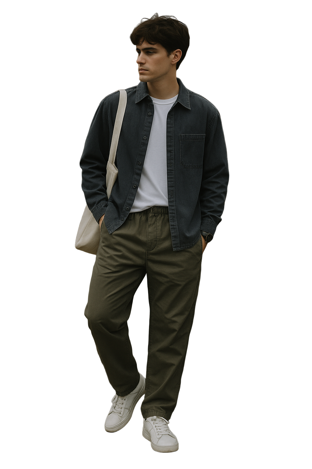 Pantaloni da uomo con vestibilità comoda e trama morbida