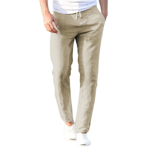 Pantaloni da uomo in cotone e lino