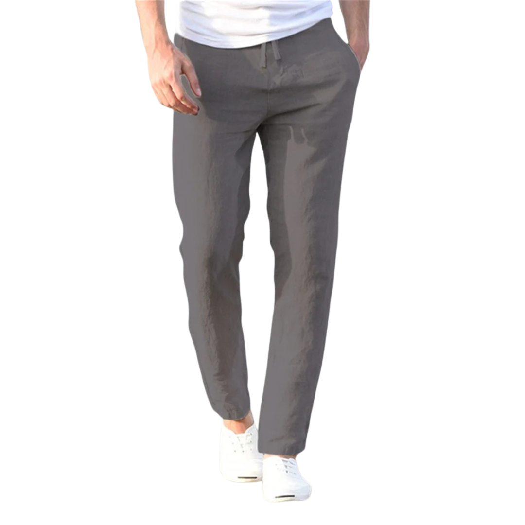 Pantaloni da uomo in cotone e lino