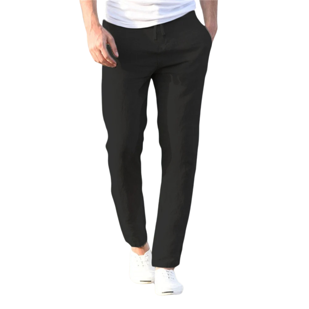 Pantaloni da uomo in cotone e lino