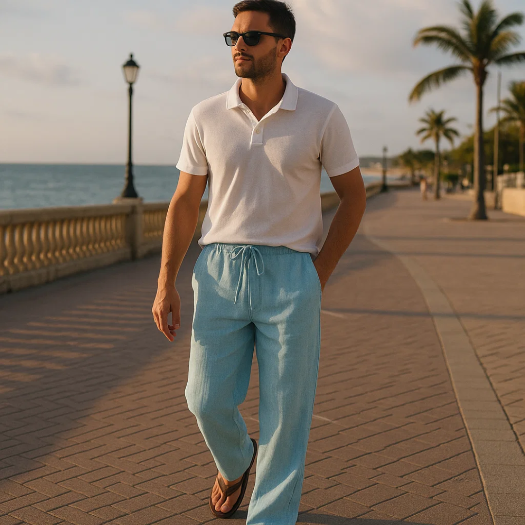 Pantaloni da uomo in lino - leggeri ed eleganti